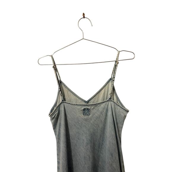 Gap Light Wash Midi Length Chambray Slip Dress M - Picture 7 of 8